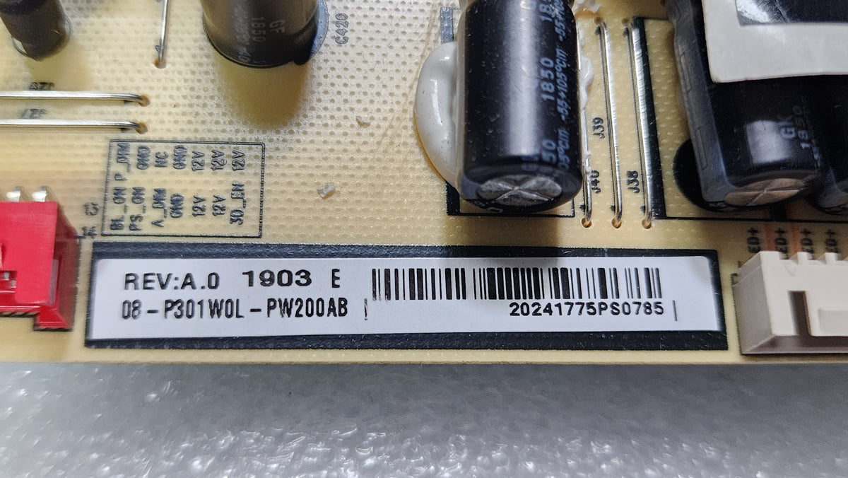 Scheda Alimentatore Per TV TCL E Toshiba &ndash; 08-P301W0L-PW200AB (40-P301HL-PWA1CG) Usata