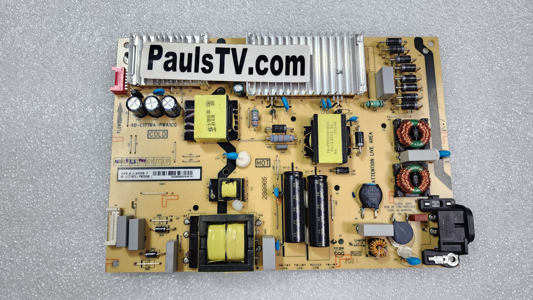 TCL Power Supply Board 08-L171WD2-PW200AB / 08-L171WD2-PW200AA for